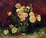 Bowl with Peonies and Roses by Vincent van Gogh